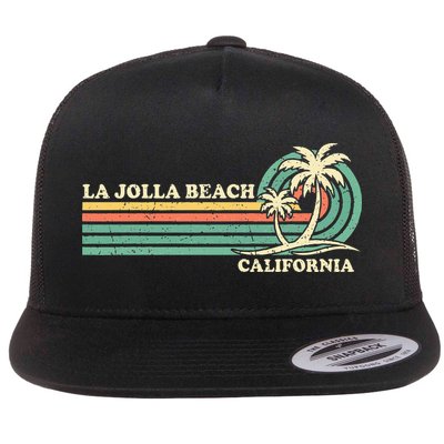 Vintage Retro Summer Vacation California La Jolla Beach Flatbill Hat