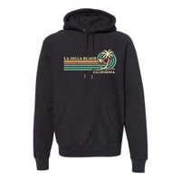 Vintage Retro Summer Vacation California La Jolla Beach Premium Hoodie