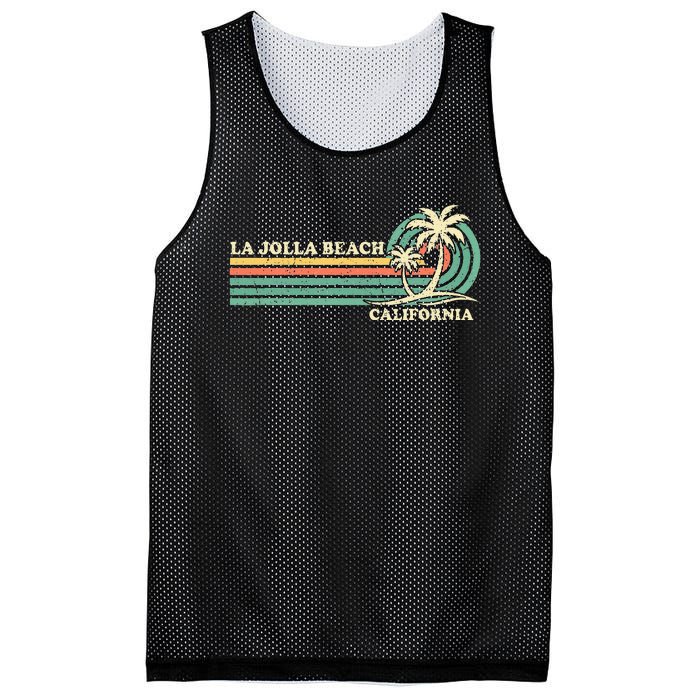 Vintage Retro Summer Vacation California La Jolla Beach Mesh Reversible Basketball Jersey Tank