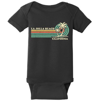 Vintage Retro Summer Vacation California La Jolla Beach Baby Bodysuit
