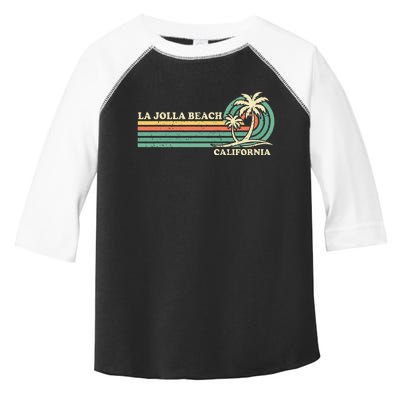 Vintage Retro Summer Vacation California La Jolla Beach Toddler Fine Jersey T-Shirt