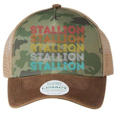 Vintage Retro Stallion Legacy Tie Dye Trucker Hat