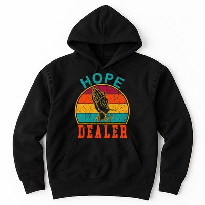 Vintage Retro Sunset Motivational Quote Hope Dealer  Hoodie