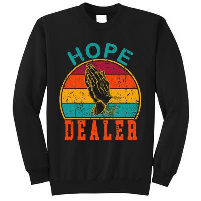 Vintage Retro Sunset Motivational Quote Hope Dealer  Sweatshirt