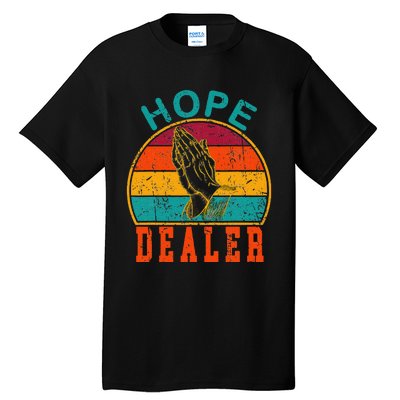 Vintage Retro Sunset Motivational Quote Hope Dealer  Tall T-Shirt