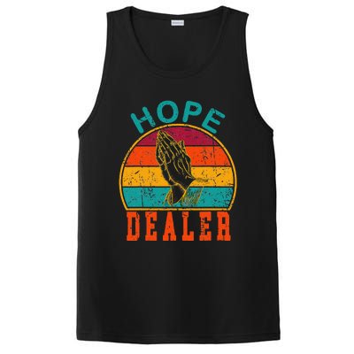 Vintage Retro Sunset Motivational Quote Hope Dealer  PosiCharge Competitor Tank