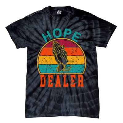 Vintage Retro Sunset Motivational Quote Hope Dealer  Tie-Dye T-Shirt