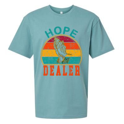 Vintage Retro Sunset Motivational Quote Hope Dealer  Sueded Cloud Jersey T-Shirt