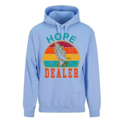 Vintage Retro Sunset Motivational Quote Hope Dealer  Unisex Surf Hoodie