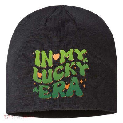 Vintage Retro St Patricks Day In My Lucky Era Sustainable Beanie