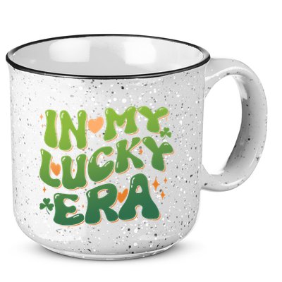 Vintage Retro St Patricks Day In My Lucky Era 15oz Campfire Ceramic Mug