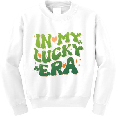 Vintage Retro St Patricks Day In My Lucky Era Kids Sweatshirt
