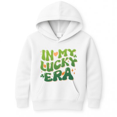 Vintage Retro St Patricks Day In My Lucky Era Kids Hoodie