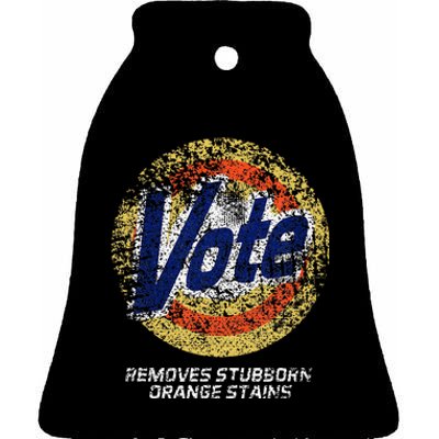 Vote Removes Stubborn Orange Stains 86 45 Vote 8645 Ceramic Bell Ornament