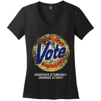 Vote Removes Stubborn Orange Stains 86 45 Vote 8645 Women's V-Neck T-Shirt