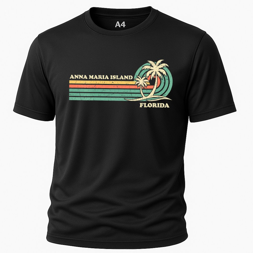Vintage Retro Summer Vacation Florida Anna Maria Island Performance Shirt