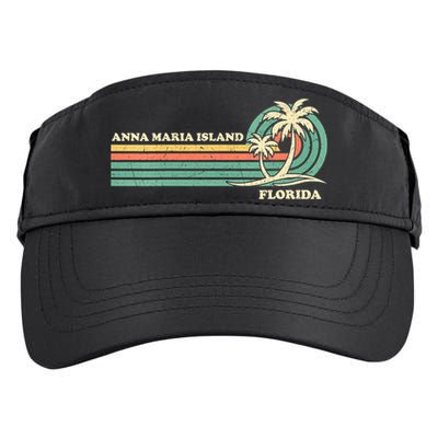 Vintage Retro Summer Vacation Florida Anna Maria Island Adult Drive Performance Visor
