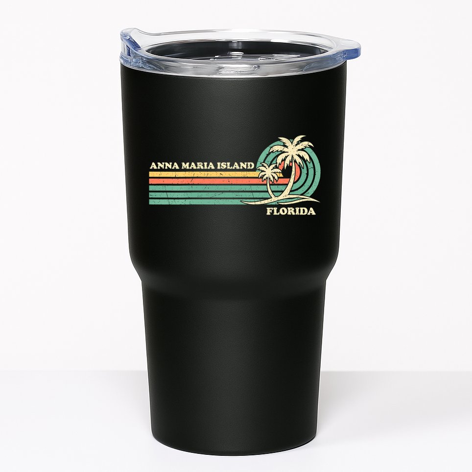 Vintage Retro Summer Vacation Florida Anna Maria Island Tumbler