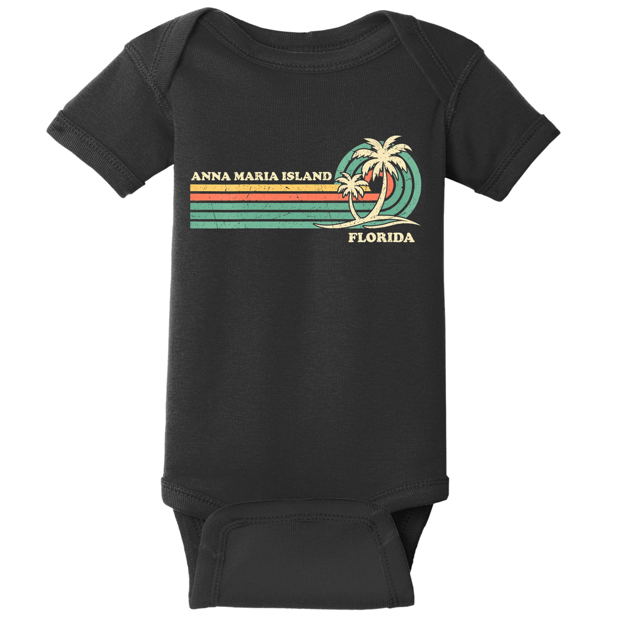 Vintage Retro Summer Vacation Florida Anna Maria Island Baby Bodysuit