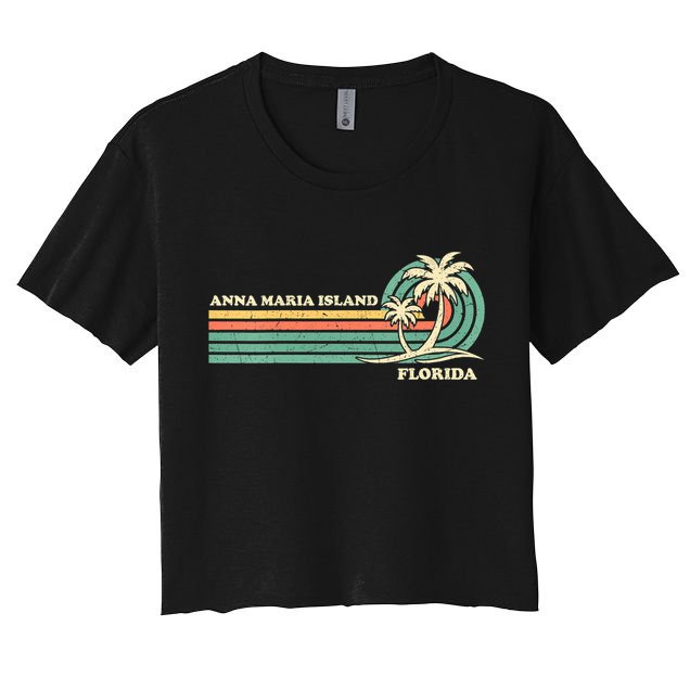 Vintage Retro Summer Vacation Florida Anna Maria Island Crop Top