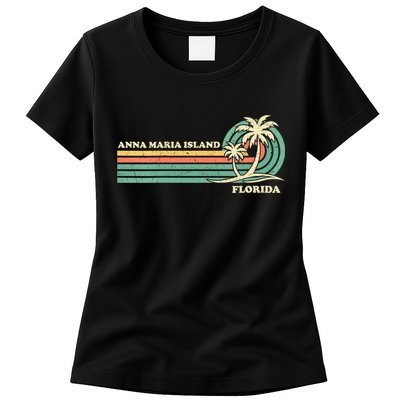 Vintage Retro Summer Vacation Florida Anna Maria Island Womens T-Shirt