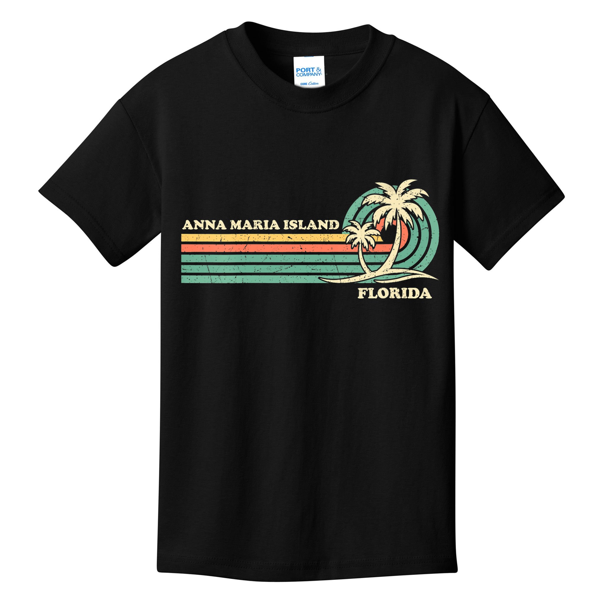 Vintage Retro Summer Vacation Florida Anna Maria Island Kids T-Shirt