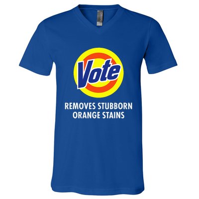 Vote Removes Stubborn Orange Stains Antitrump V-Neck T-Shirt