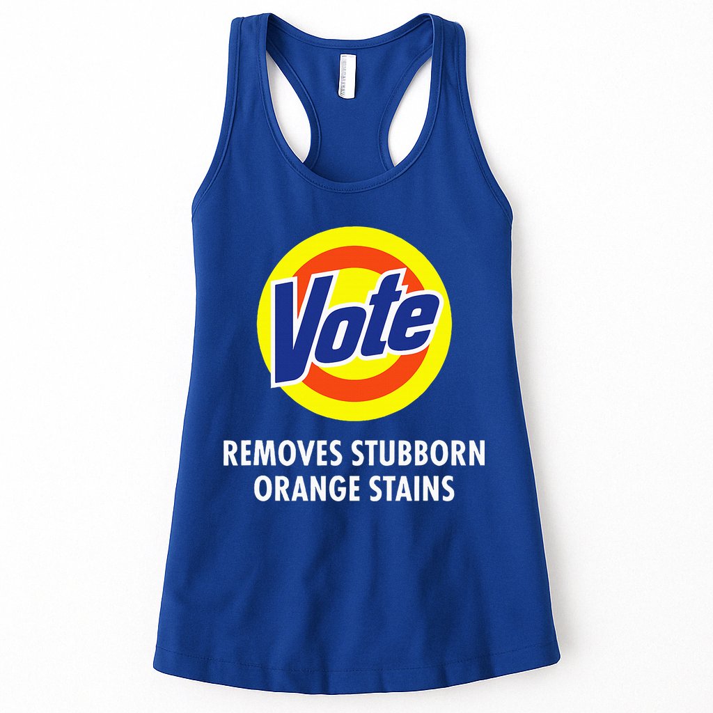 Vote Removes Stubborn Orange Stains Antitrump Womens Tank Top