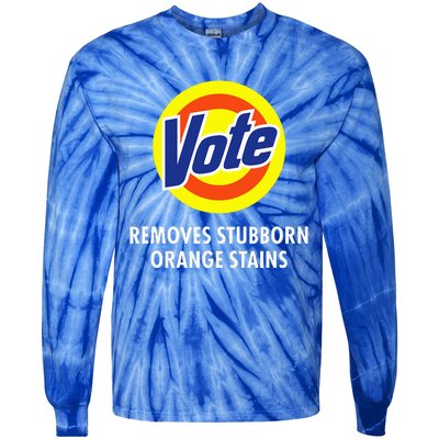 Vote Removes Stubborn Orange Stains Antitrump Tie-Dye Long Sleeve Shirt