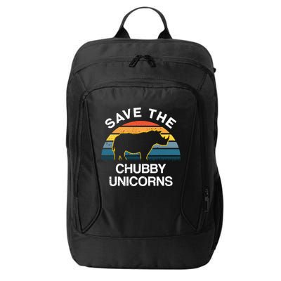 Vintage Retro Save The Chubby Unicorns Gift City Backpack