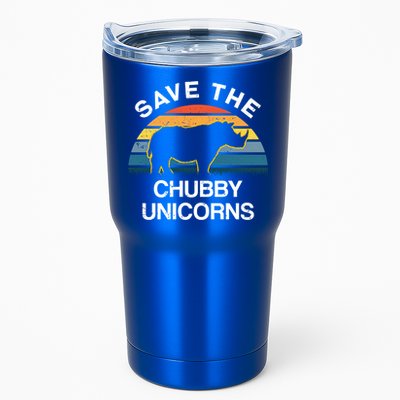 Vintage Retro Save The Chubby Unicorns Gift Tumbler