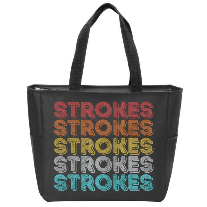 Vintage Retro Strokes Zip Tote Bag