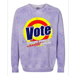 Vote Removes Stubborn Orange Stains 2024 Colorblast Crewneck Sweatshirt