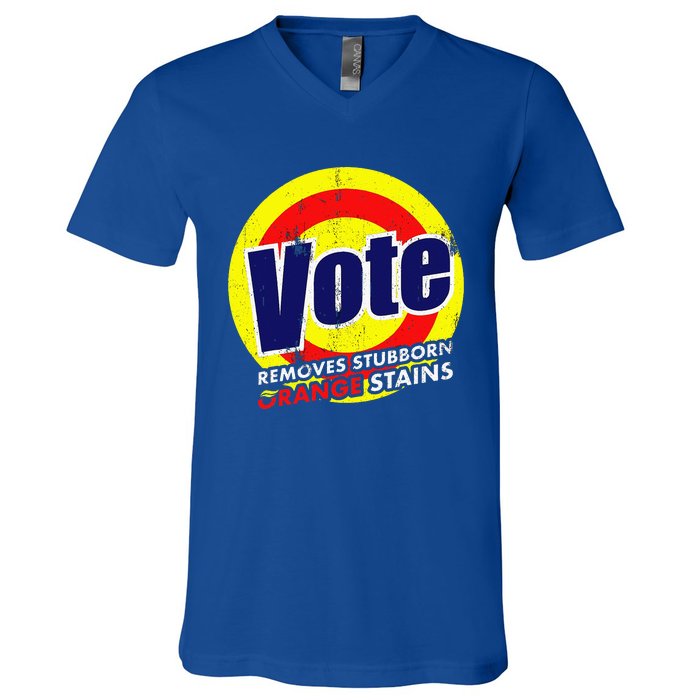 Vote Removes Stubborn Orange Stains 2024 V-Neck T-Shirt