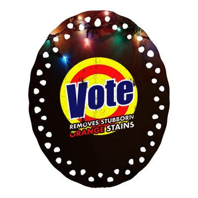 Vote Removes Stubborn Orange Stains 2024 Ceramic Oval Ornament