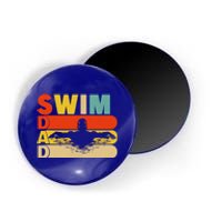 Vintage Retro Swimming Lover Swimmer Swim Dad FatherS Day Gift Magnet