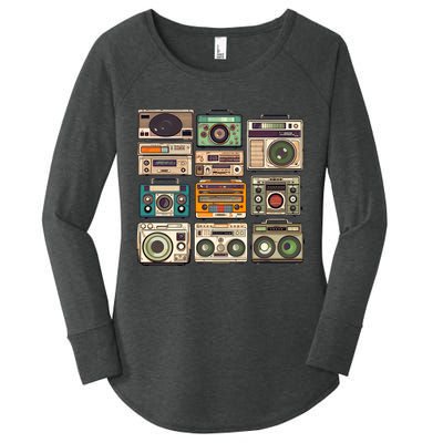 Vintage Radio Sets Women's Perfect Tri Tunic Long Sleeve Shirt