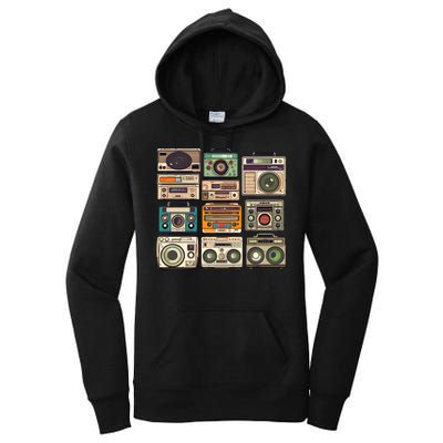 Vintage Radio Sets Women's Pullover Hoodie