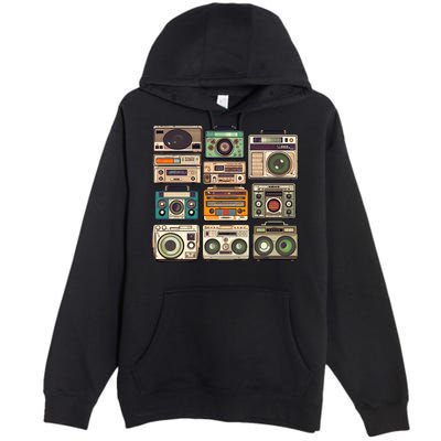 Vintage Radio Sets Premium Pullover Hoodie
