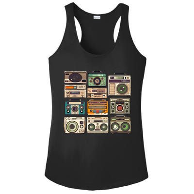 Vintage Radio Sets Ladies PosiCharge Competitor Racerback Tank