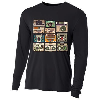 Vintage Radio Sets Cooling Performance Long Sleeve Crew