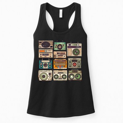 Vintage Radio Sets Womens Tank Top