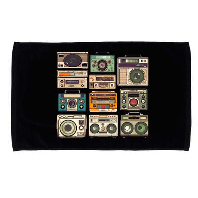 Vintage Radio Sets Microfiber Hand Towel