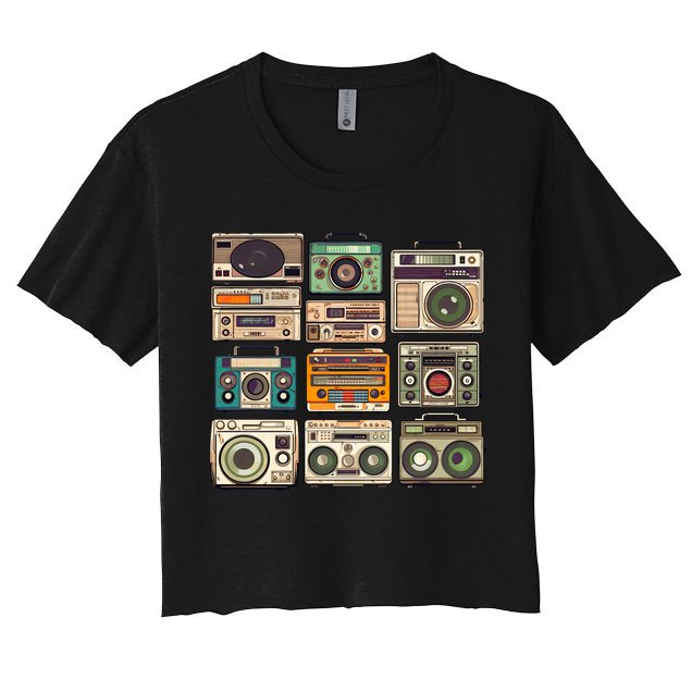 Vintage Radio Sets Women's Crop Top Tee