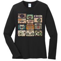 Vintage Radio Sets Ladies Long Sleeve Shirt
