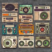 Vintage Radio Sets Backpack