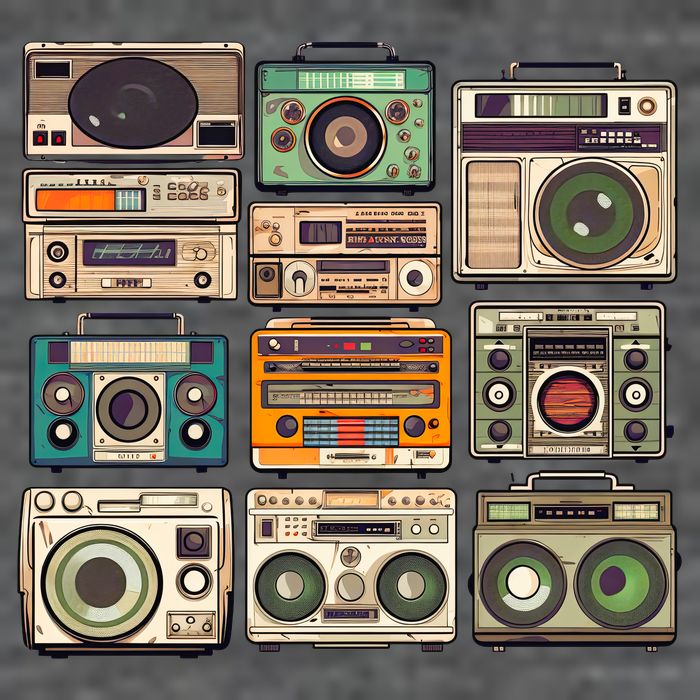 Vintage Radio Sets Backpack