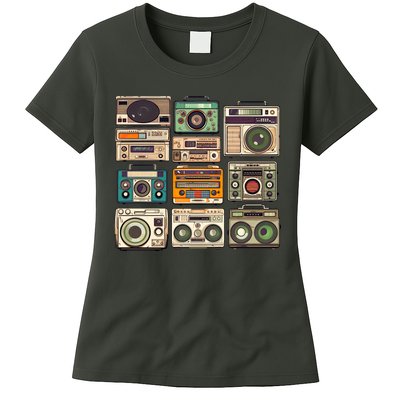 Vintage Radio Sets Womens T-Shirt