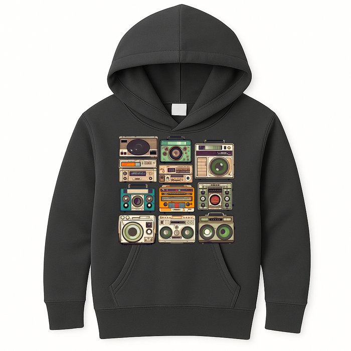 Vintage Radio Sets Kids Hoodie