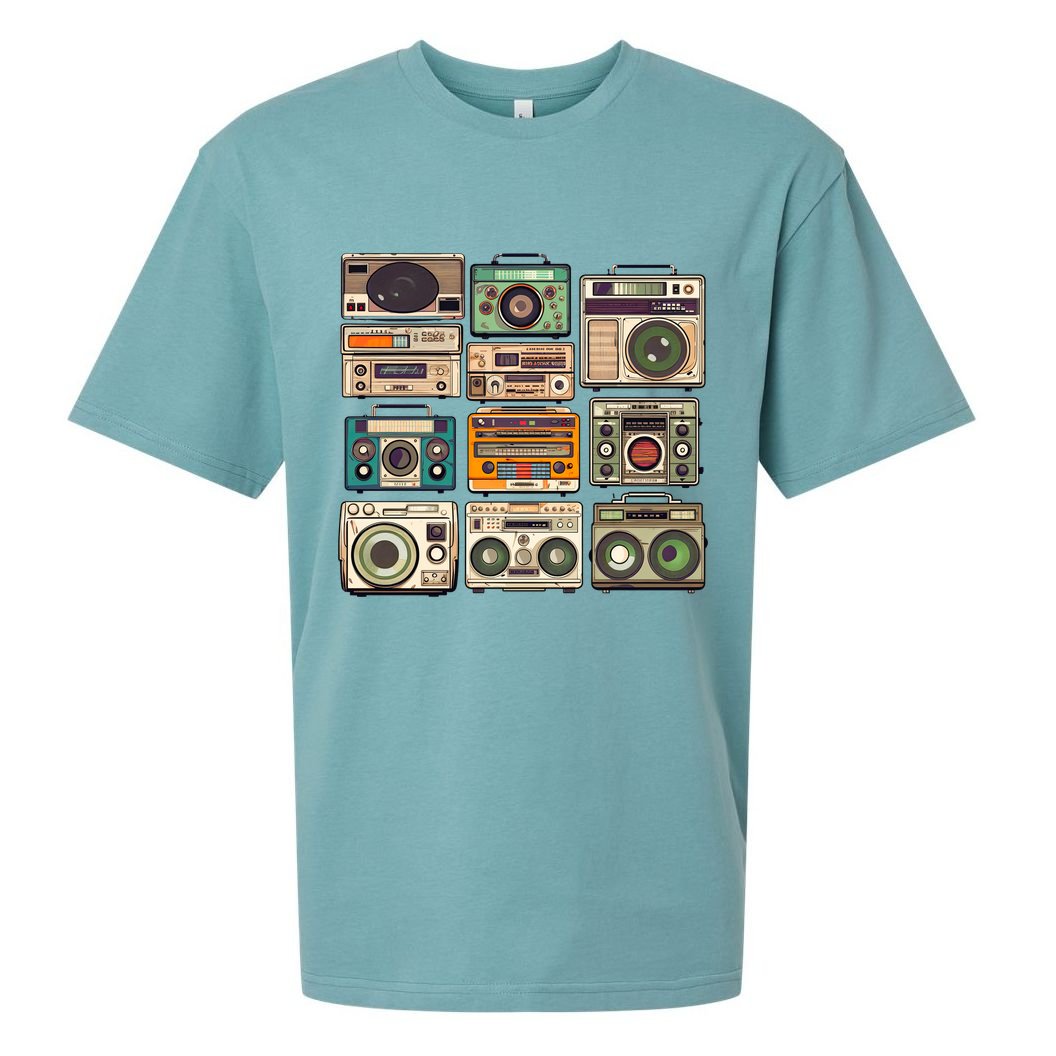 Vintage Radio Sets Sueded Cloud Jersey T-Shirt
